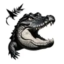 alligator head tattoo design idea
