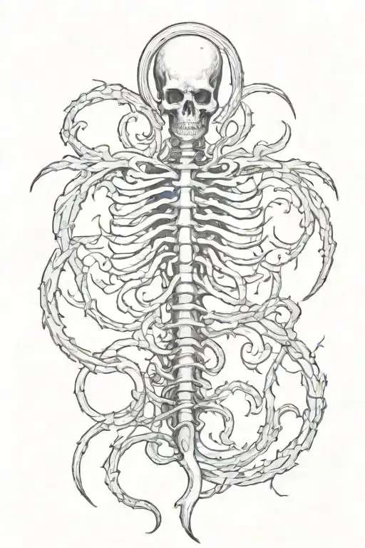 Spinal tattoo design idea
