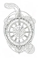 time travel tattoo design idea