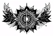 healing symbols tattoo design idea