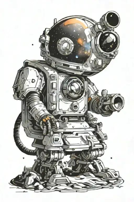 celestrila being as a galaxy filled with stars tattoo design idea