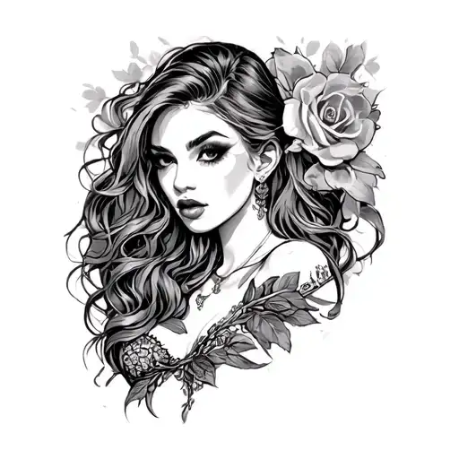 Prostitute tattoo design idea