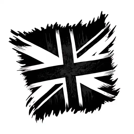 Black Union Jack tattoo design idea