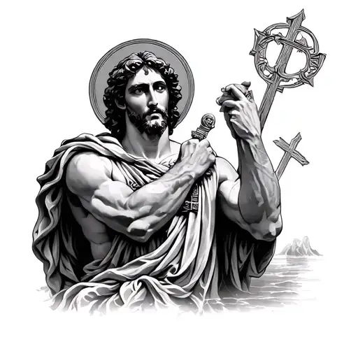 Saint Christopher tattoo design idea