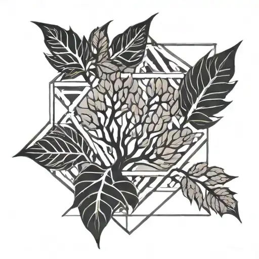 burning bush from the story of Moses tattoo design idea