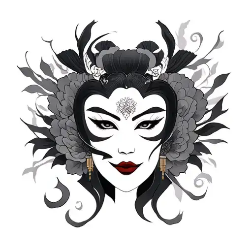 Kabuki tattoo design idea