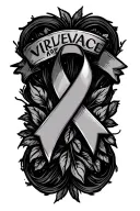 Ribbon for domestic violence survivor tattoo design idea