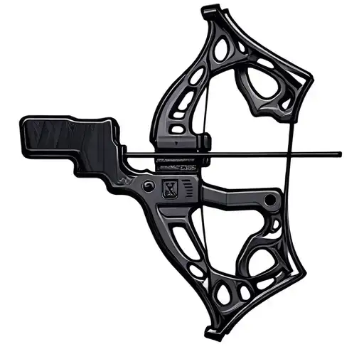 a modern compound bow drawing for a man's tattoo tattoo design idea