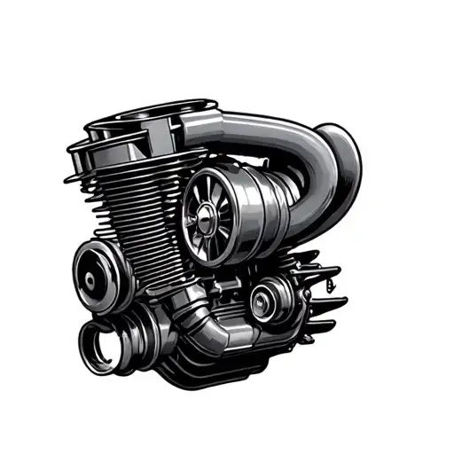 turbo engine tattoo design idea