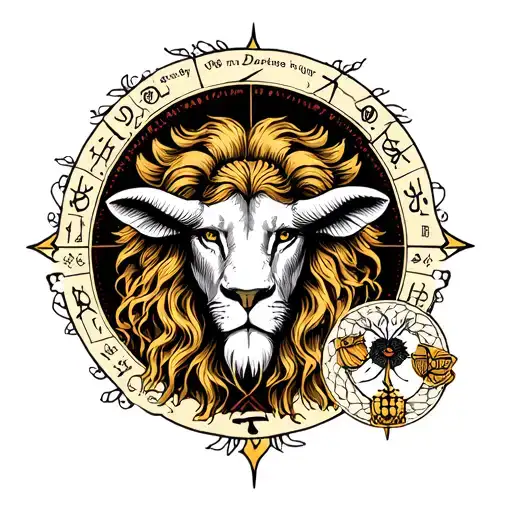 libra taurus gemini leo zodiac sign tattoo design idea