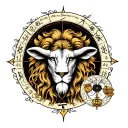 libra taurus gemini leo zodiac sign tattoo design idea