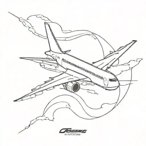 boeing 787 tattoo design idea