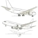 boeing 787 tattoo design idea