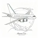 boeing 787 tattoo design idea