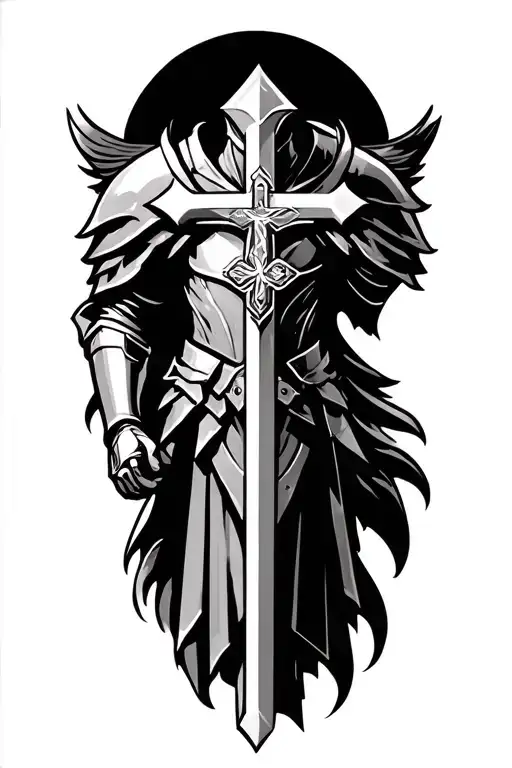 Armor of God Christian tattoo design idea