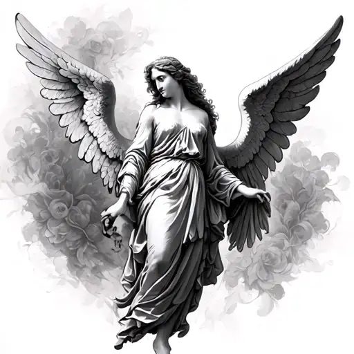 Renaissance Angel tattoo design idea