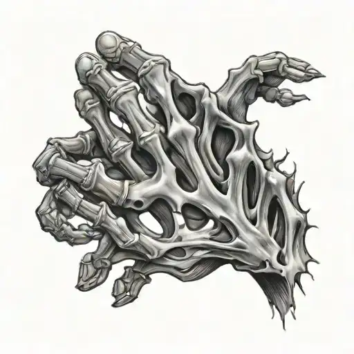 skeleton hand tattoo design idea
