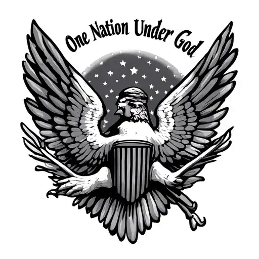 One Nation Under God tattoo design idea