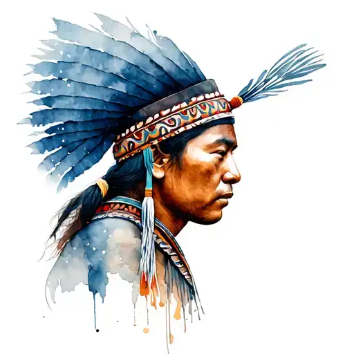 Mapuche warrior tattoo design idea