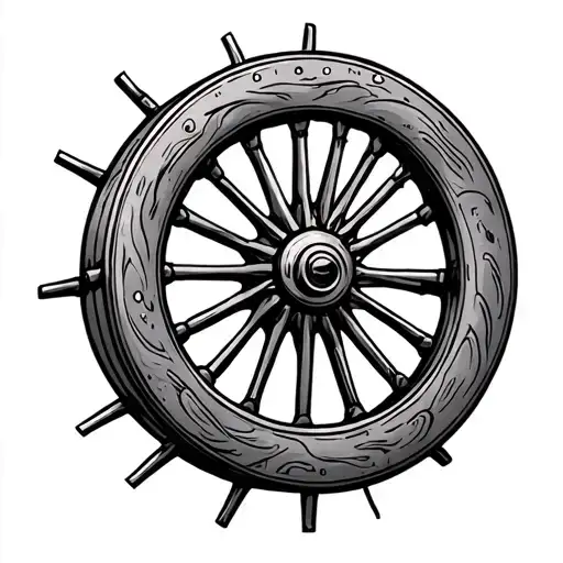 Wagon Wheel tattoo design idea