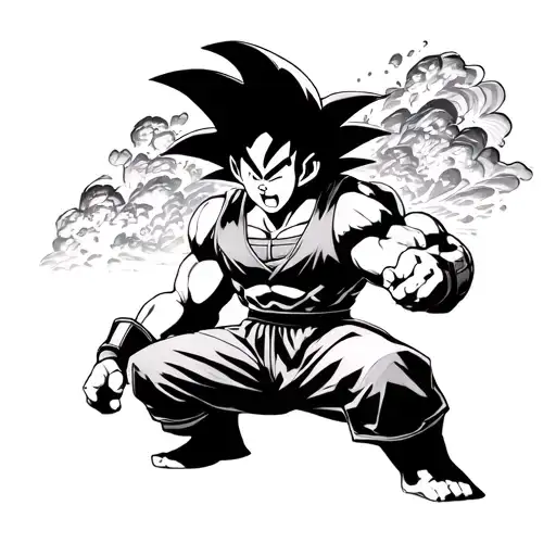 Goku prowler meme tattoo design idea