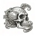 Ghost Skull tattoo design idea