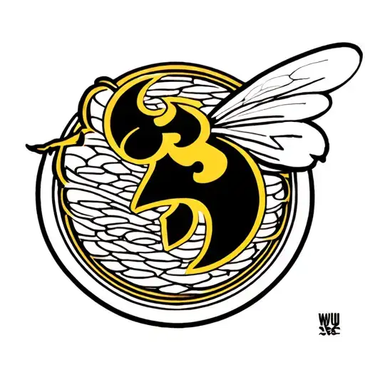 wu tang logo beehive tattoo design idea