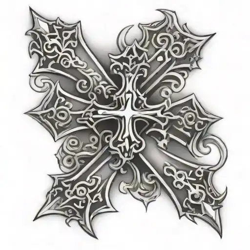 Roman Catholic cross tattoo tattoo design idea
