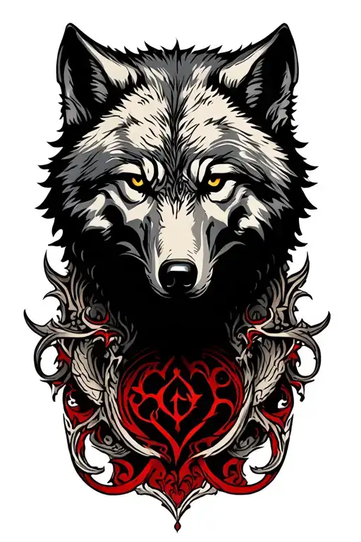 wolf tattoo design idea