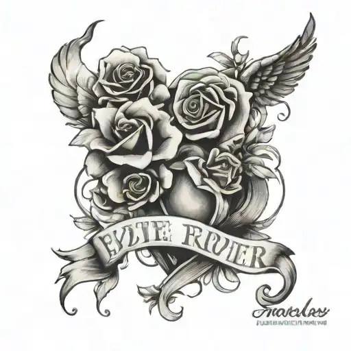 Memorial Brother love forever tattoo design idea