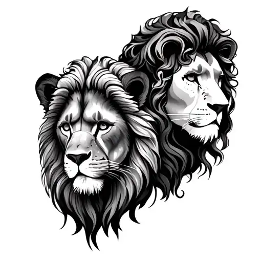 Leo And Virgo tattoo design idea