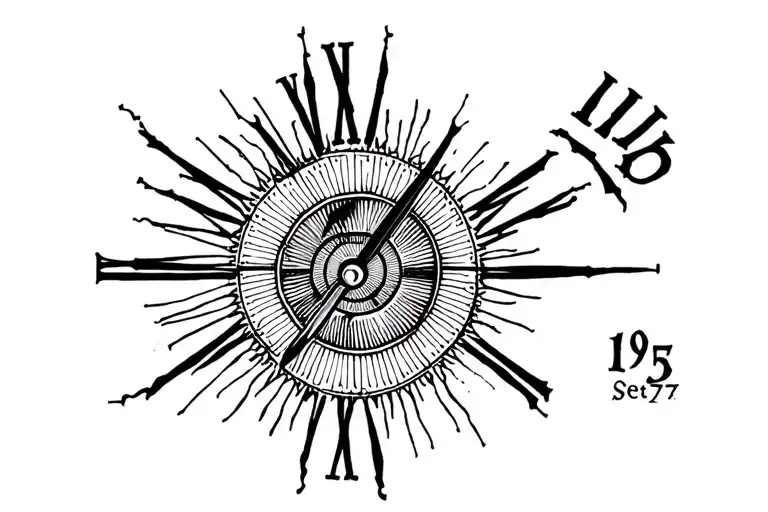 19 september 1957 roman numerals tattoo design idea