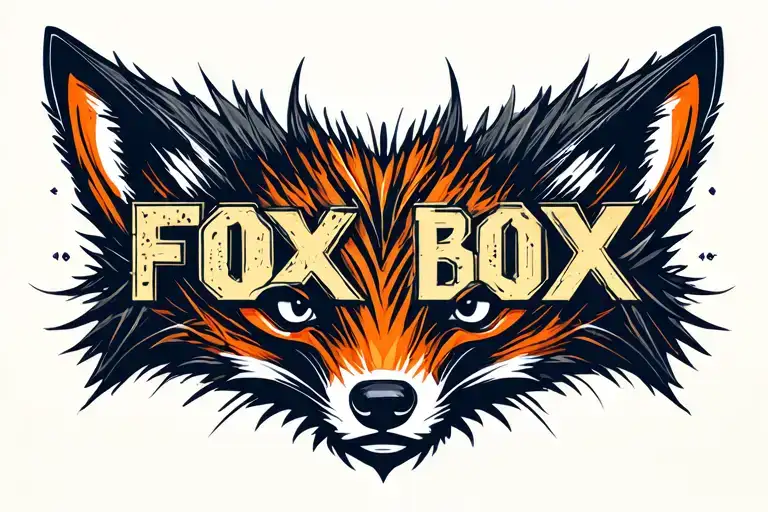"Fox Box" "Fox Box". Fox head with battery elements built in. tattoo design idea