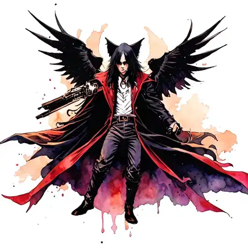 Alucard from the anime Hellsing tattoo design idea