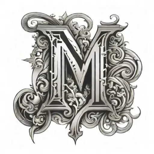 met letters I en M letter tattoo design idea