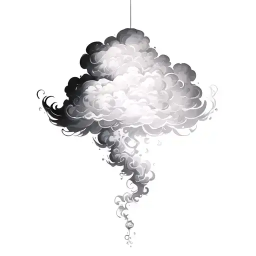 Coverup Clouds and Smoke tattoo design idea