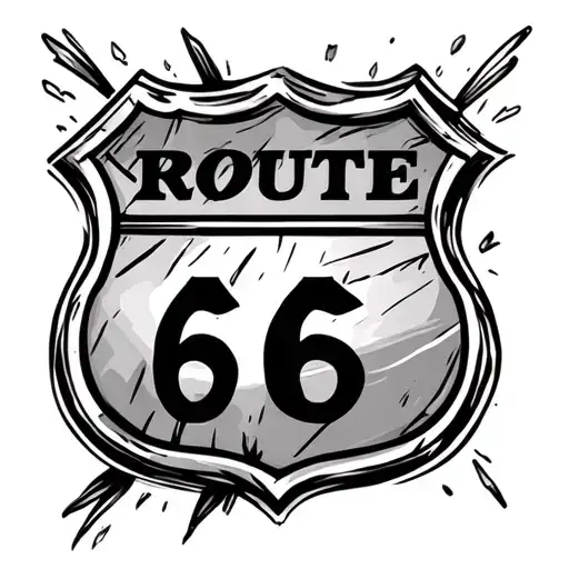 Route 66 tattoo design idea