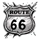 Route 66 tattoo design idea
