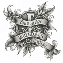 names and birthdays Outdoor themed with 2 tattoo design idea