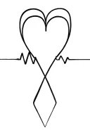 Keep Going, heart beating or narrow  tattoo design idea