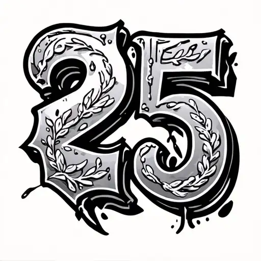 "25" bier tattoo design idea