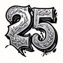 "25" bier tattoo design idea