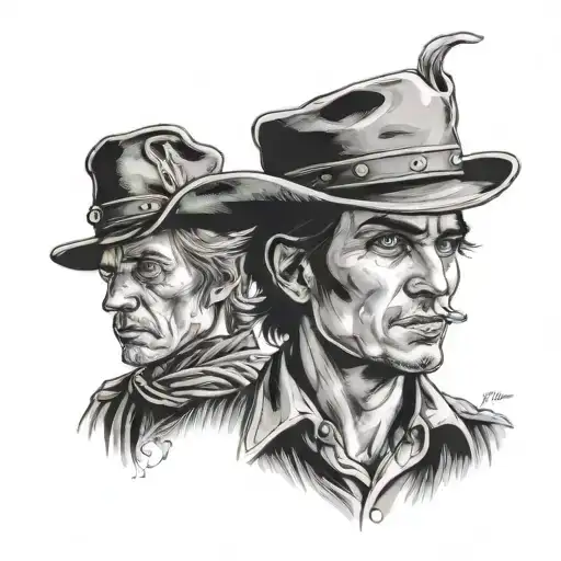 dead billy the kid tattoo design idea