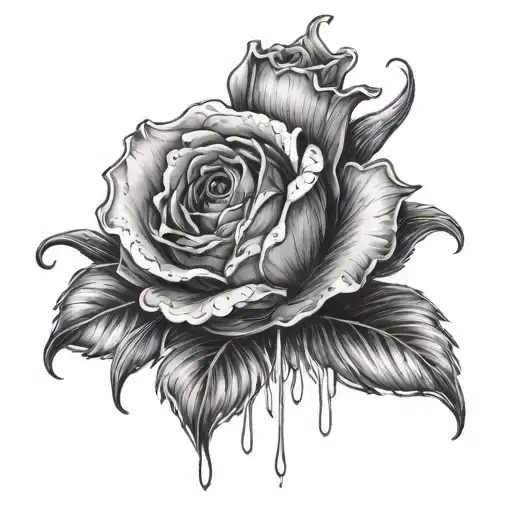 make a black and white with grey scale small tattoo image to depict the following: im not mad, im done tattoo design idea