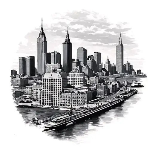 Boston skyline tattoo tattoo design idea