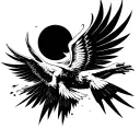 Icarus flying towards tattoo design idea