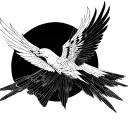 Icarus flying towards tattoo design idea