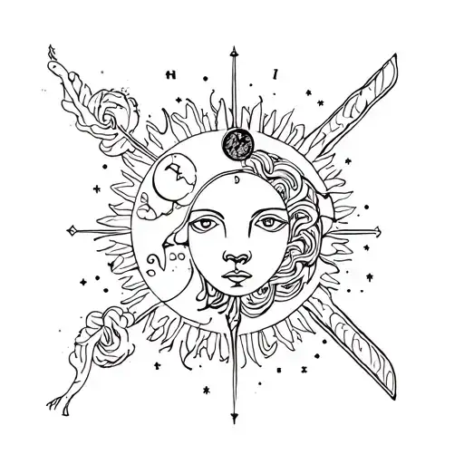 Gemini sun sign with Aquarius Moon with Leo Rising sign tattoo design idea