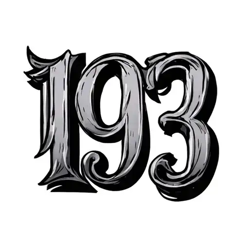 1993 Roman Numerals tattoo design idea