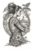 alone in the world tattoo design idea